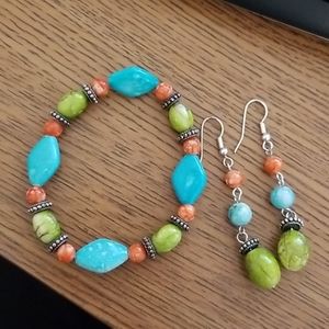 Premier Designs Citrus Turquoise Coral Set
